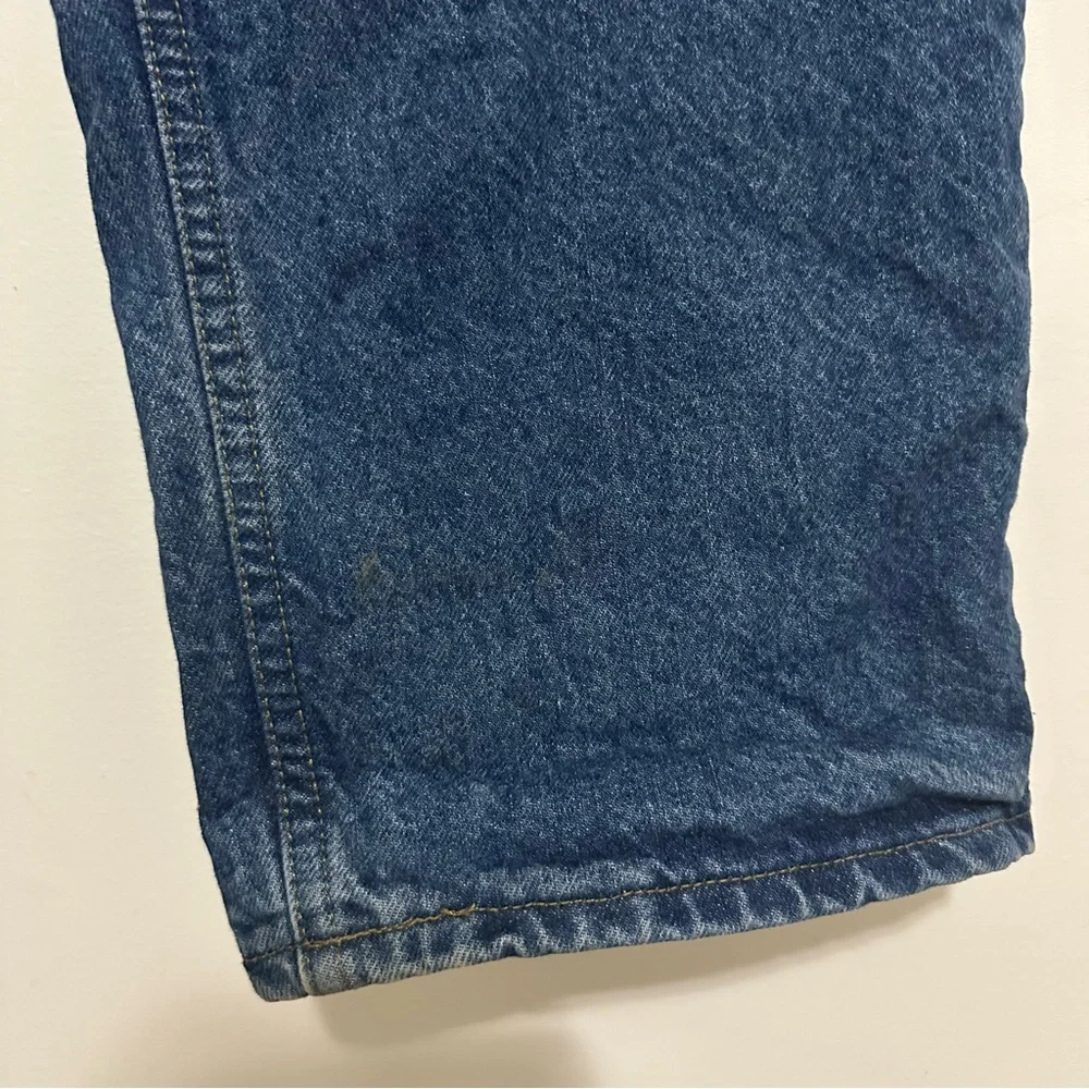 Carhartt‎ Flannel Lined Blue Jeans Mens 38x30 Regular Fit Blue Plaid Lining